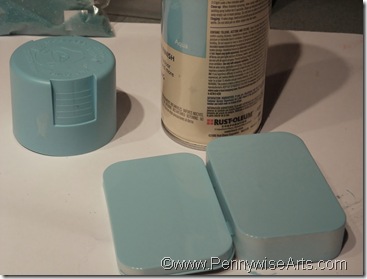 1. Spray paint tin